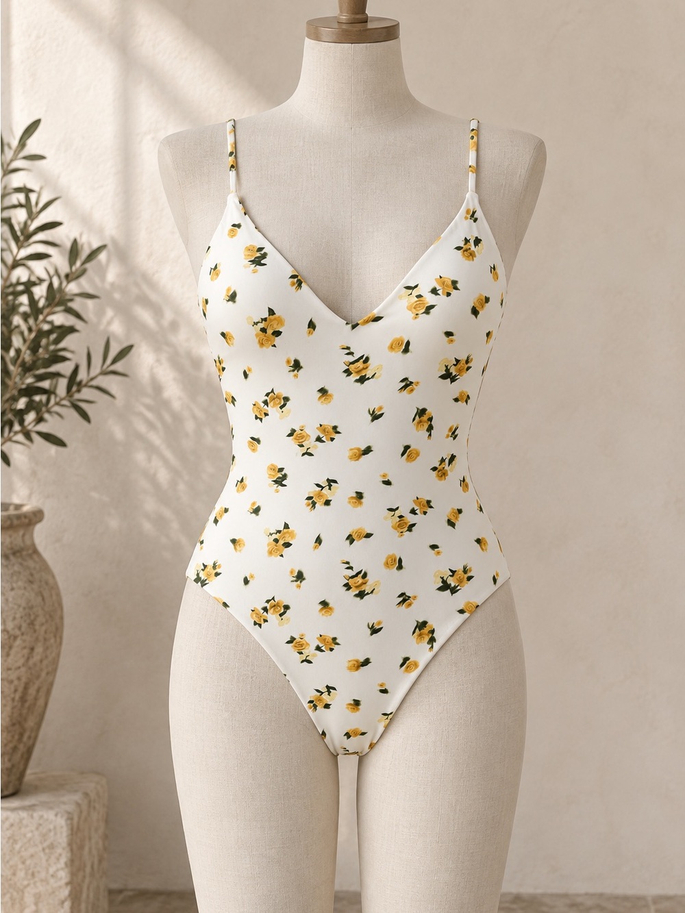 J.Crew Lana One-Piece Swimsuit Yellow Floral – Size Small NWT